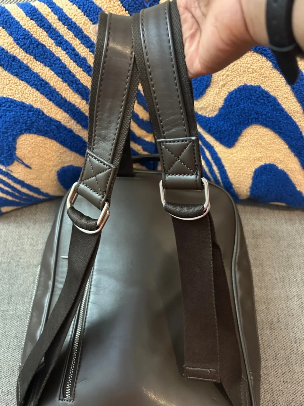 Matt & Nat Black Minimalist Vegan Leather Backpack